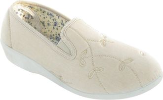 Mirak Bessie twin gusset canvas slip-on Ladies Summer Shoes Size 4