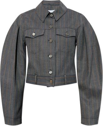 Ganni Brushed Wool Stripe Jacket