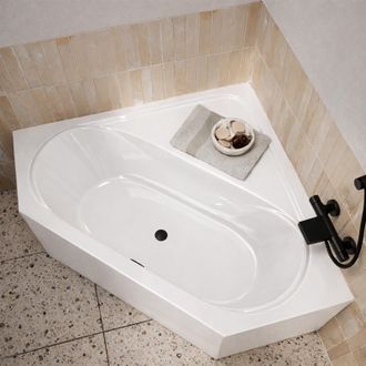Aurlane Ba&ntilde;era Angular 140x140x54 Cm - 100 % Acr&iacute;lico Blanco Brillante