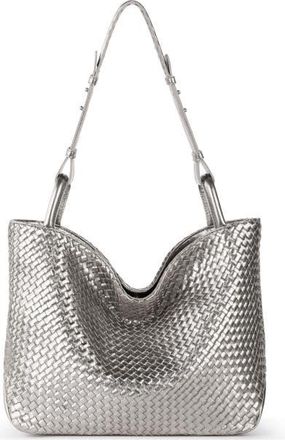 The Sak Los Feliz Medium Tote Woven Leather Bag in Pyrite Woven at Nordstrom