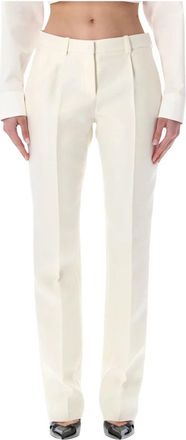 Balenciaga Slim Tailored Pants - Dames - Slim Fit Broeken - Beige - M - Katoen - Broeken