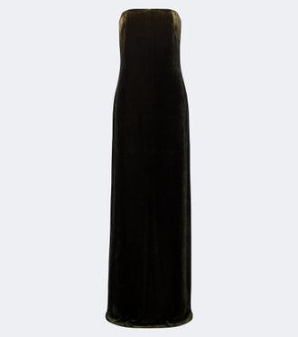 Ralph Lauren Collection Vestido de fiesta bustier de terciopelo