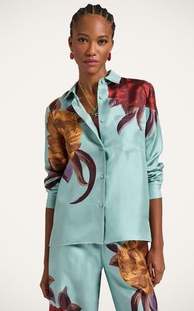 La DoubleJ Boy Shirt Placée in Peony Placée Light Blue at Nordstrom, Size X-Large L