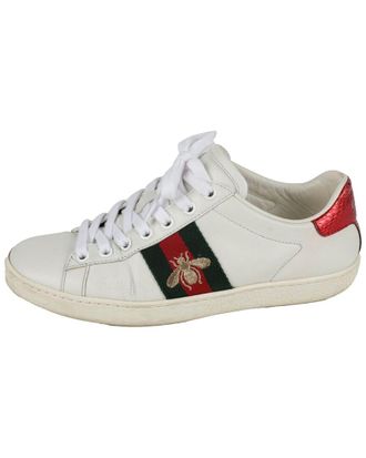 Gucci Womens Leather Ace Sneaker (Authentic Pre-Loved)