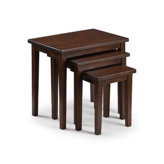 Julian Bowen Cleo Nest Of 3 Tables Mahogany Finish - Julian Bowen | TJ Hughes