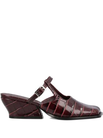 Loewe 45mm Onda T-strap mules - Red