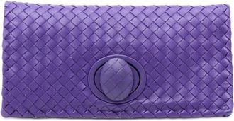 Bottega Veneta Pre-owned Bottega Veneta Nappa Intrecciato Turn Lock Clutch Ladies 8DL47302RYTH37JN