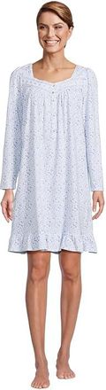 Eileen West Short Cotton Knit cap Sleeve Gown Womens Pajama Blue Ditsy : SM