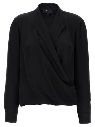 Theory Silk Womens Blouse