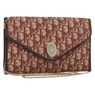 Dior Pre-owned Cross Body Bags, female, Red, Size: ONE SIZE Pre-owned Trotter Canvas Shoulder Bag