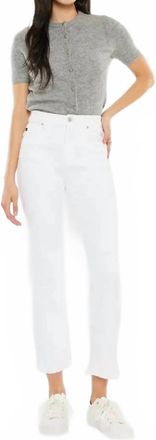 Kancan High Rise Slim Straight Jean In White