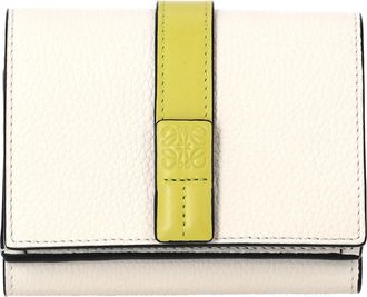 Loewe Pre-owned Womens Trifold Wallet In White Leather - One Size
