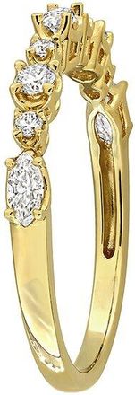 Rina Limor Silver 0.44 Ct. Tw. Created White Moissanite Anniversary Band Ring