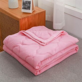 OEM Edred&oacute;n De Verano De 200x230 Cm, Rosa, Algod&oacute;n Estampado, Fino, Lavable, Para 1-2 Personas, Sin Funda