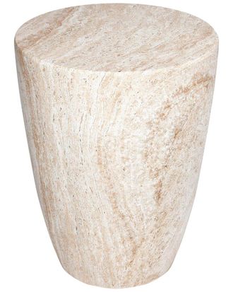 Empire Art Direct Timeless Elegance Travertine Finish Italian Design Side Table