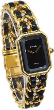 Chanel Pre-owned Vintage Horloge - Dames - Vintage Horloges - Zwart - ONE Size - Leer - Vintage