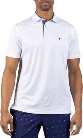 Tailorbyrd M&eacute;lange Mesh Performance Polo in White at Nordstrom Rack, Size Xx-Large