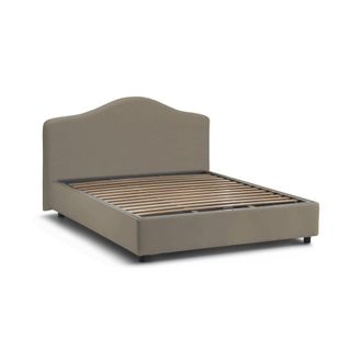 Dmora Dmora - Cama Matrimonial Dabbass, Cama Contenedor Con Revestimiento De Tela, 100% Made In Italy, Apertura Frontal, Adecuado Para Colch&oacute;n Cm 160x190, T