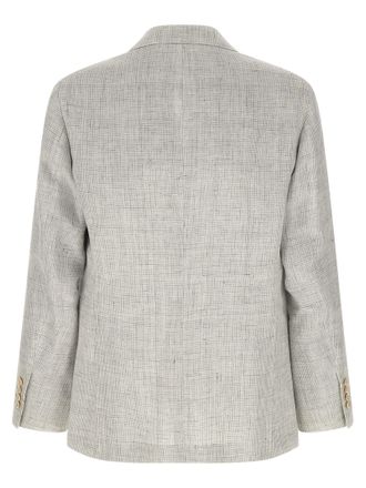 Brunello Cucinelli Mens Beige Linen Blazer Clothing