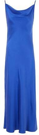 8 by YOOX SILK COWL-NECK MIDI DRESS