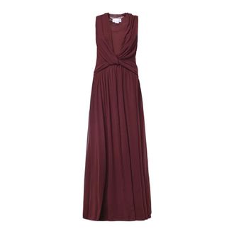 Genny Kleedjes, Dames, Rood, 2Xs, Chiffon, Lange Chiffon Cape Jurk