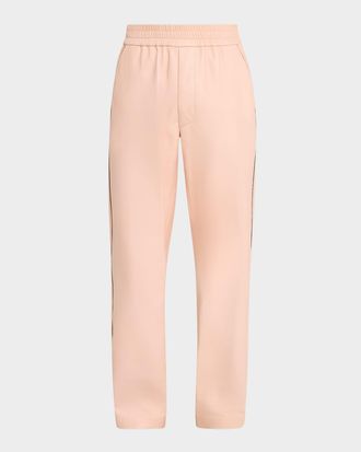 Tom Ford Men & apos;s Napa Leather Straight-Leg Pull-On Pants