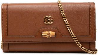 Gucci Pre-owned Gucci Calfskin Bamboo Diana Wallet on Chain Ladies G4JCX7XF4ZV1F60G