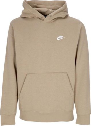 Nike Sportswear Club Fleece Hoodie Khaki - Heren - Sportshirts - Beige - XS - Katoen - Fitness