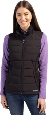 Cutter & Buck Evoke Hybrid Softshell Recycled Womens Full Zip Vest