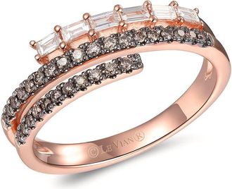 Le Vian Ladies Chocolate Diamonds Rings set in 14K Strawberry Gold