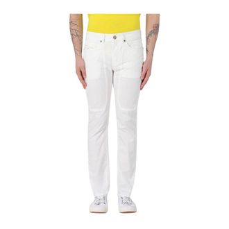 Jeckerson Slim-fit Trousers, male, White, W36, Stylish White Cotton Trousers