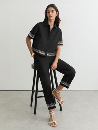 Reiss Off White Leather Studded Flat Sandals, 437