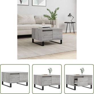 vidaXL Tavolino in legno - Tavolino Salotto Grigio Sonoma 55x55x36,5 cm Legno Multistrato