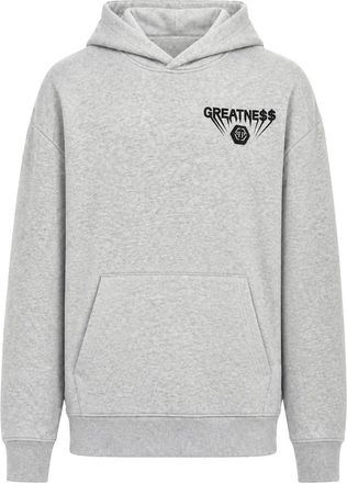 Philipp Plein Hoodie Sweatshirt - Heren - Sweatshirts & Hoodies - Grijs - Maat: 2XL Katoen