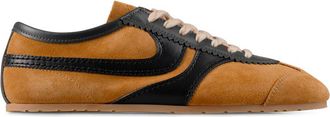 Dries Van Noten Double Lacing Suede Sneakers With Leather Inserts Shoes