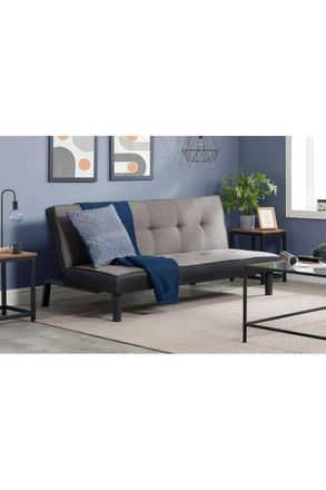 Birlea Velvet Sofa Bed Aurora 3 Seater Settee Modern Fabric in Grey