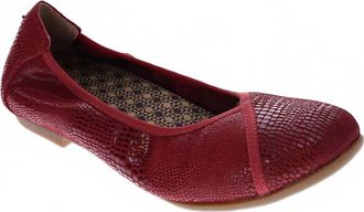 Revere Comfort Shoes Womens Nairobi Ballet Flats In Cherry Lizard