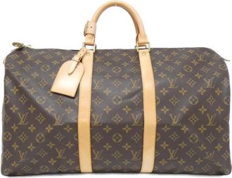 Louis Vuitton Marron Coated Canvas Boston Bag (Pre-Owned)