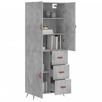 Berkfield Home Highboard Concrete Grey 69.5x34x180 cm Engineered Wood