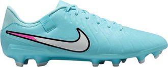 Nike Unisex voetbalschoenen voor volwassenen: Tiempo Legend 10, van leer, voor harde ondergrond (Blauw/Wit)