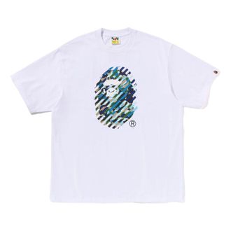 A Bathing Ape ABC Camo Illusion Ape Head Relaxed Fit Tee White 1K80-110-344-WHITE