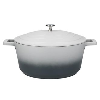 MasterClass Cacerola Con Tapa, Grande 5l/28 Cm, Aluminio Fundido Ligero, Apta Para Horno Y Placa De Inducci&oacute;n, Gris Ombre