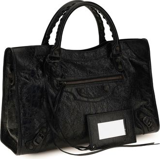 Balenciaga Womens Le City Medium Handbag Black Handbags Hand Bags