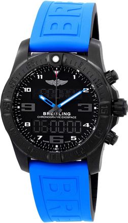 Breitling Pre-owned Breitling Professional Perpetual Chronograph Quartz Analog-Digital Chronometer Black Dial Mens Watch VB5510H21B1S1