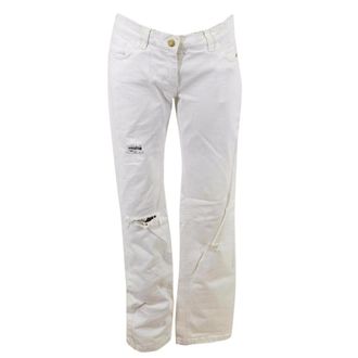 Dolce & Gabbana Dolce and Gabbana White Denim Destroyed Jeans Size XS
