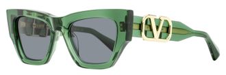 Valentino Womens V-Sette Sunglasses VLS-166 D Transparent Green 52mm
