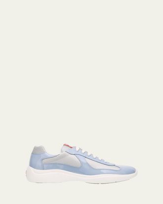 Prada Mens Americas Cup Patent Leather Sneakers