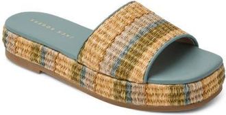 Jack Rogers Bay Flatform Sandal in Seafoam Stripe at Nordstrom, Size 8.5