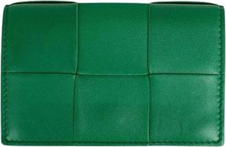 Bottega Veneta Pre-owned Wallets, female, Green, Size: ONE SIZE Pre-owned Business Card Case