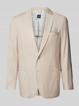 Christian Berg Leinensakko mit Brustleistentasche in Beige, Gr&ouml;&szlig;e 27